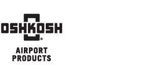 Black Oshkosh Airport Products logo